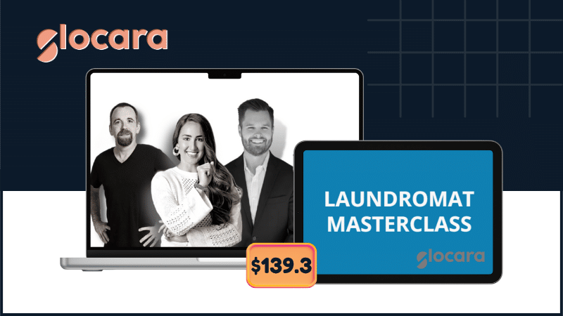 Laundromat Masterclass Online Course By Ryan Snow, Codie Sanchez & Michael Nerby Laundromat Masterclass teaches step-by-step how to buy and scale laundromats with Snow, Sanchez, and Nerby’s proven system.
