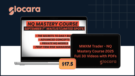 MMXM Trader NQ Mastery Course 2025 – full 30-video training with PDFs on Nasdaq futures trading, order flow, and risk psychology