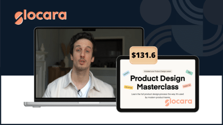 Product Design Masterclass by Filippos Protogeridis teaches the full UX and UI process with hands-on projects and real-world exercises.
