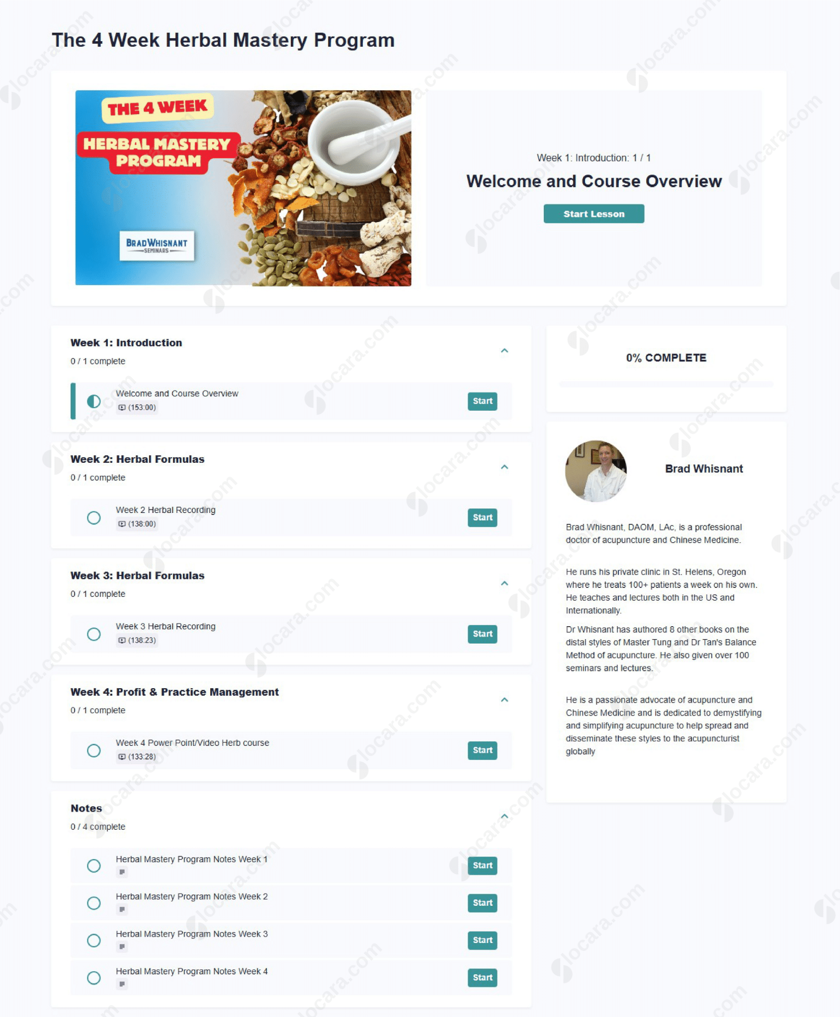 The 4 Week Herbal Mastery Program by Brad Whisnant Proof Brad Whisnant Herbal Mastery Course