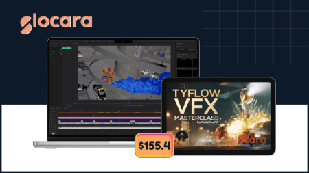 Torque A tyFlow VFX Masterclass by Jesse Pitela on Glocara – learn advanced particle simulations and cinematic destruction in 3ds Max