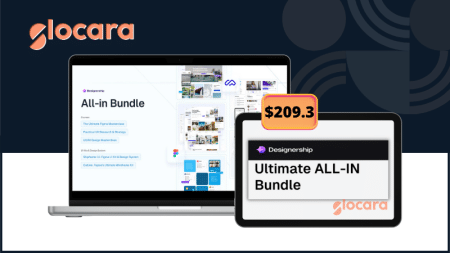 UX UI design bundle with Figma course, research training, and UI kits by Michael Wong.